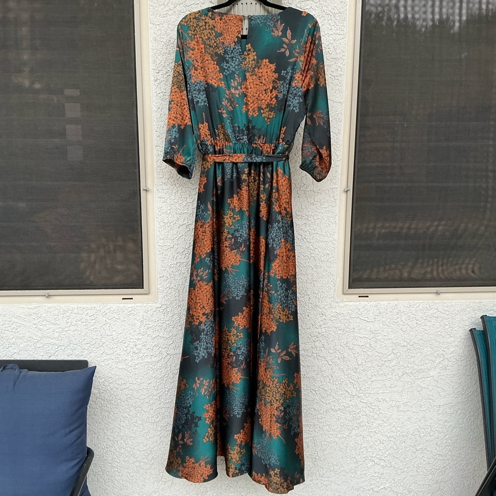 Baltic Born Green and Rust Floral Maxi Dress - Picture 5 of 16